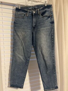 Old Navy Medium Wash High-Rise Straight Ankle Jeans